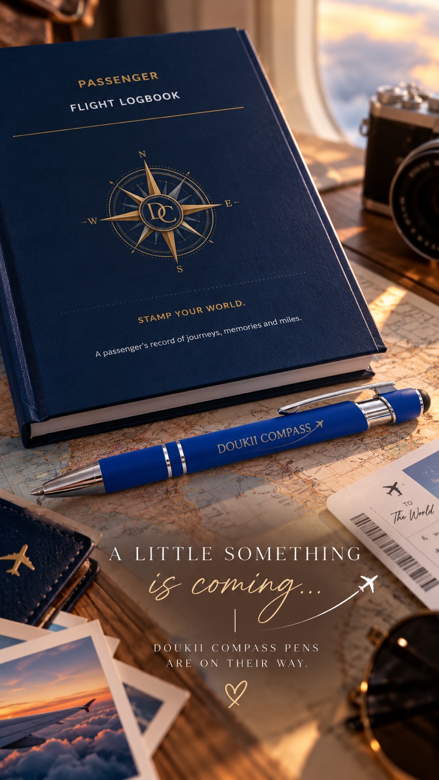 Travel Pen coming soon design preview alongside the Passenger Flight Logbook